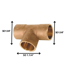 Tee Bronce So So So 1 1/4"