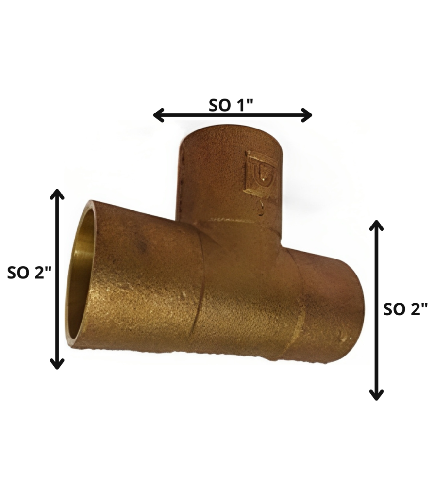 Tee Bronce So So So 2 X 2 X 1"