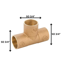 Tee Bronce So So So 3/4"