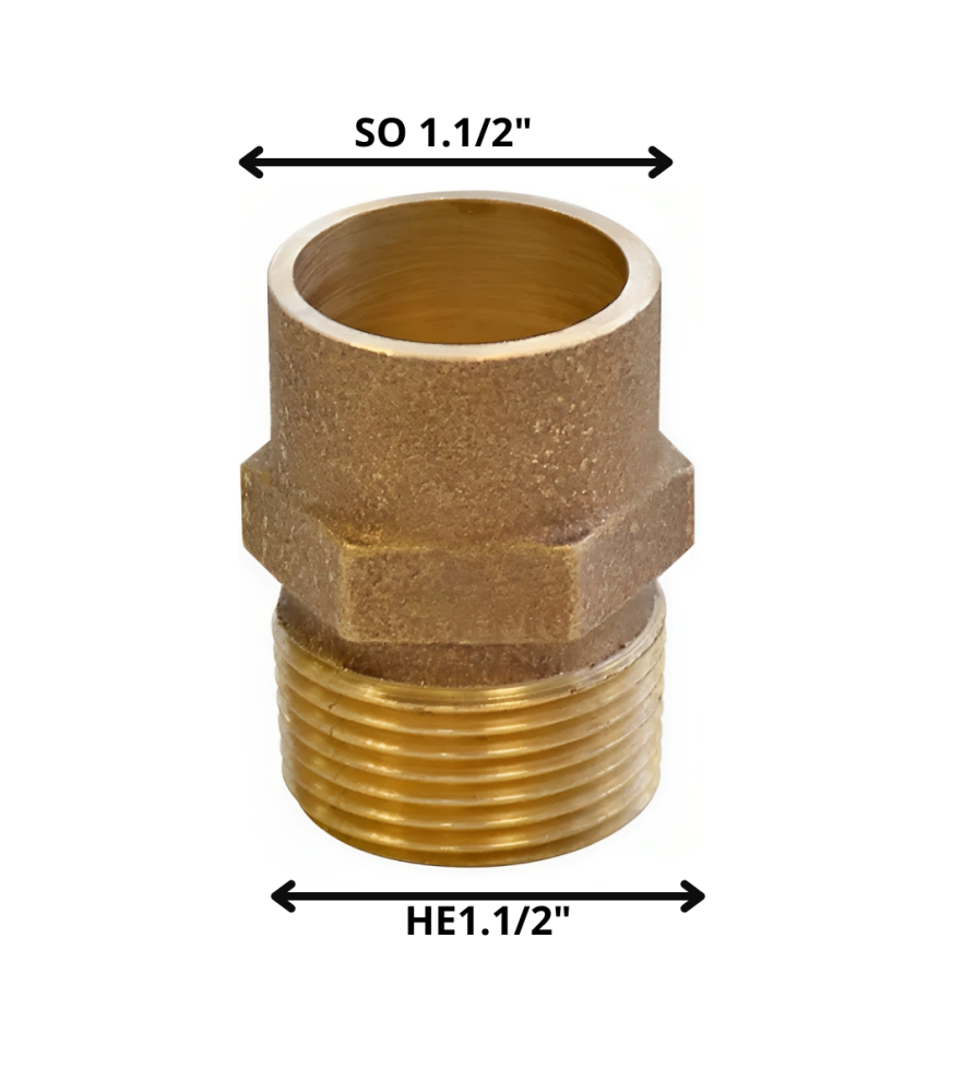 Terminal Bronce So He 1 1/2"