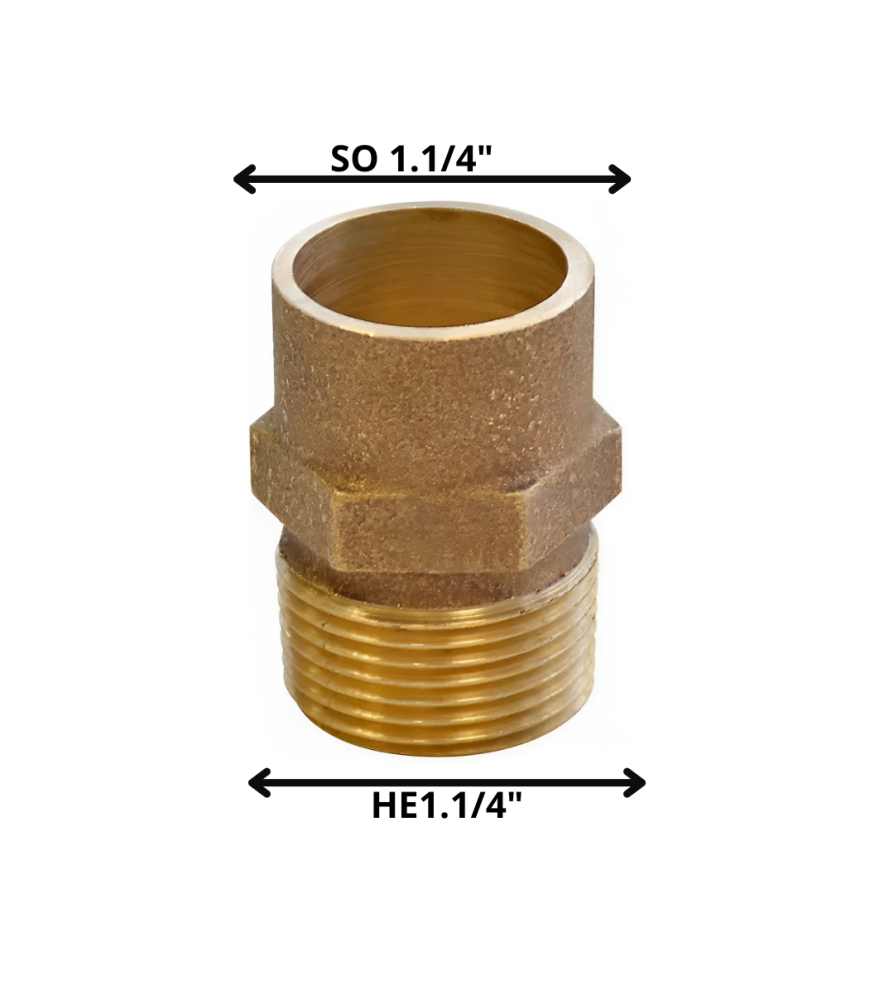 Terminal Bronce So He 1 1/4"