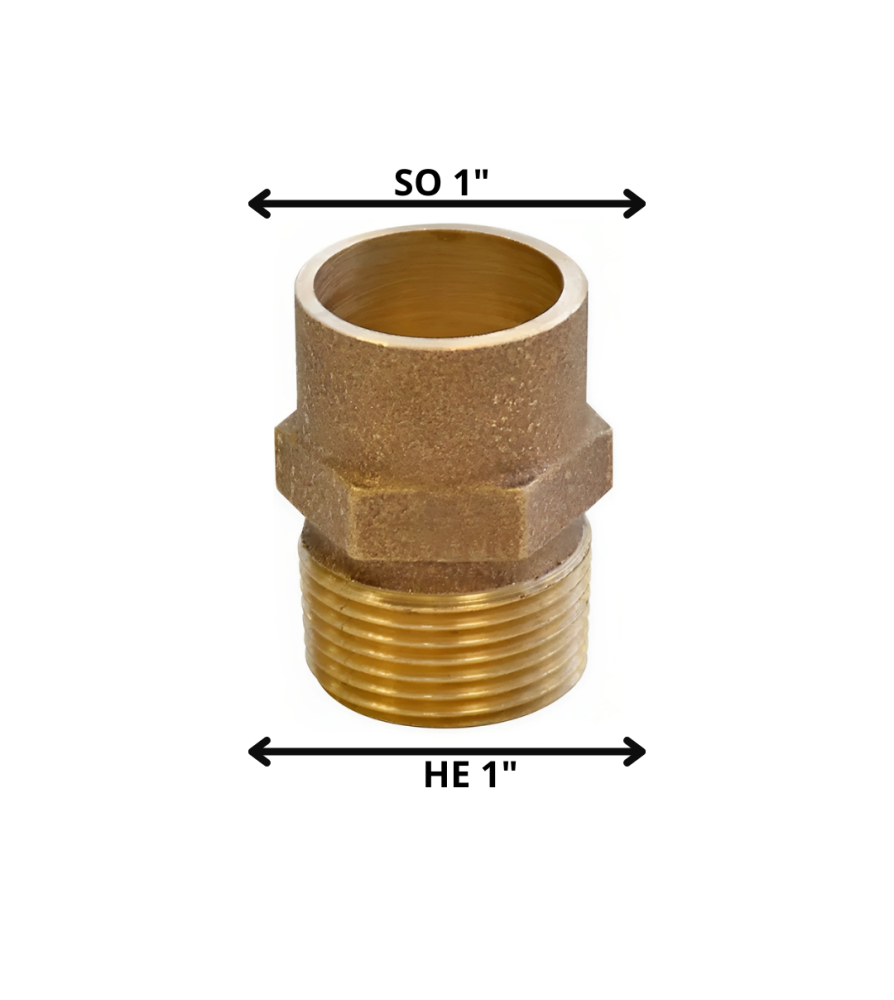 Terminal Bronce So He 1"