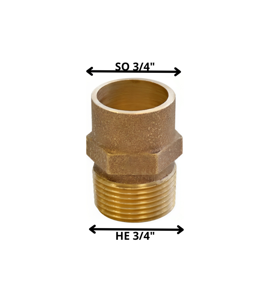 Terminal Bronce So He 3/4"