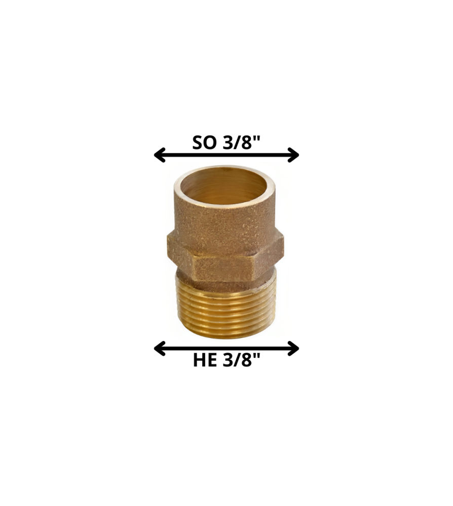 Terminal Bronce So He 3/8"