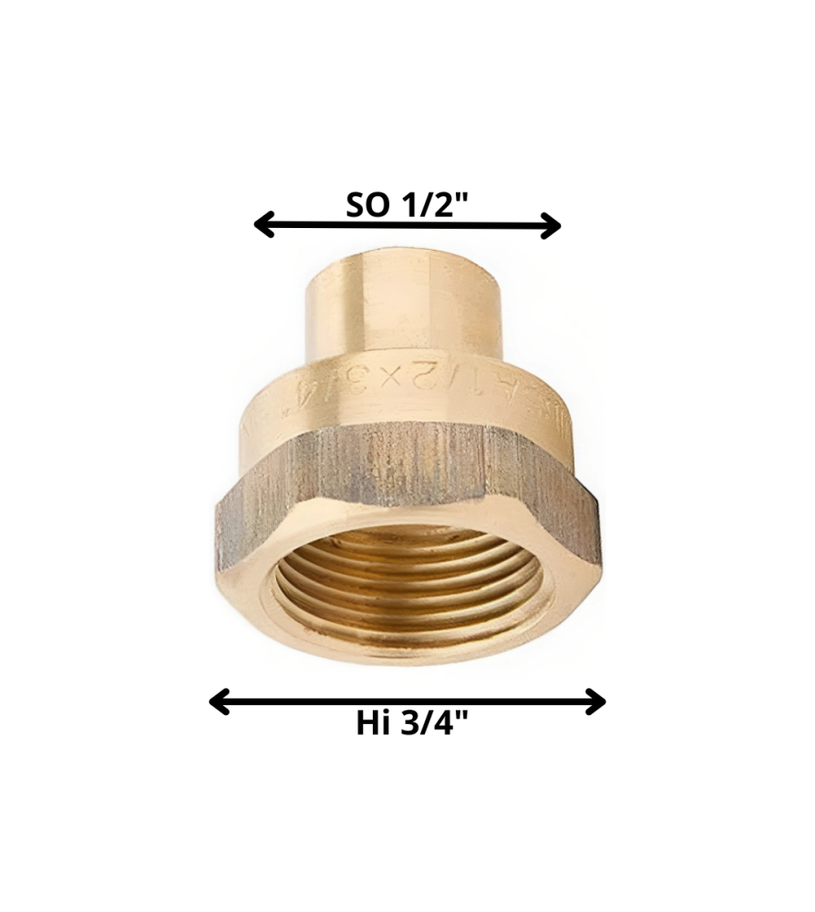 Terminal Bronce So Hi 1/2 X 3/4"