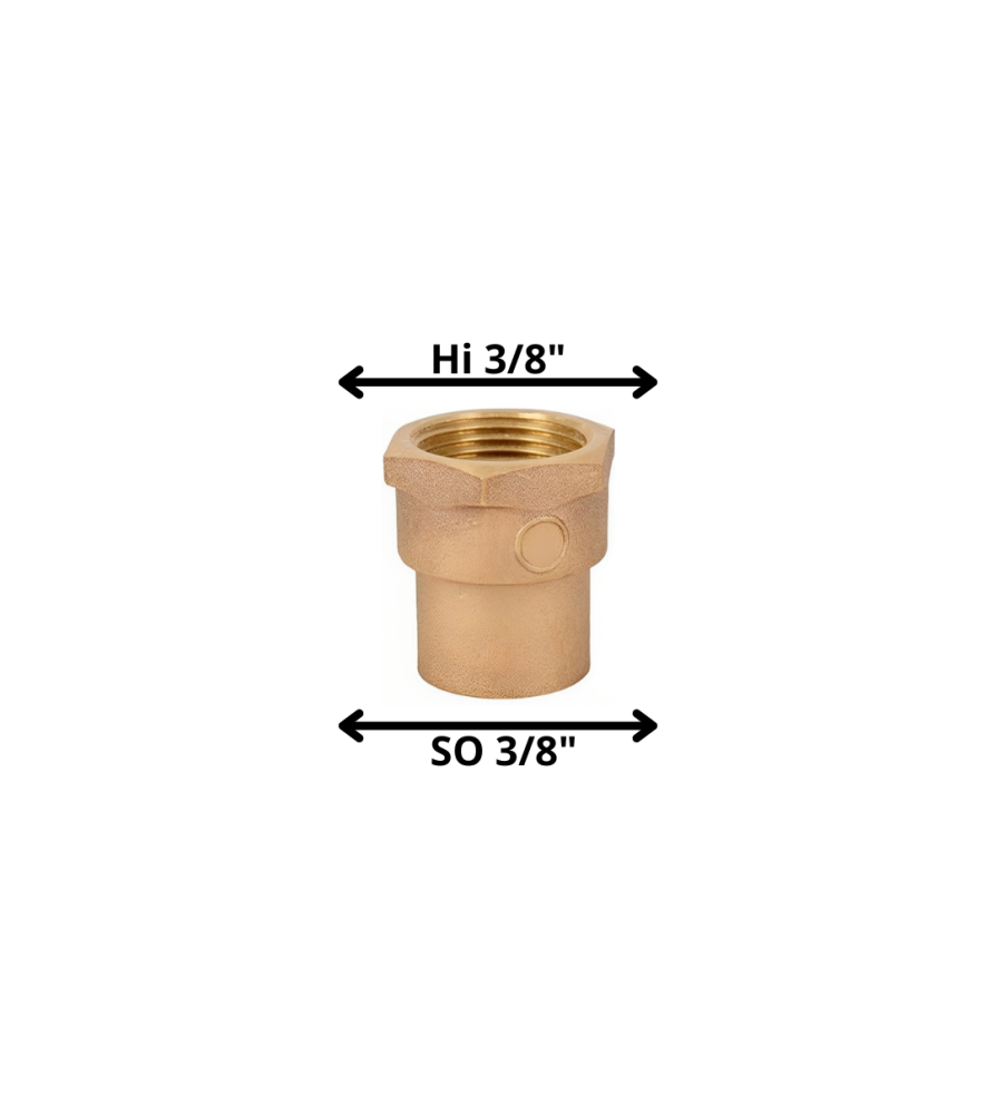 Terminal Bronce So Hi 3/8"