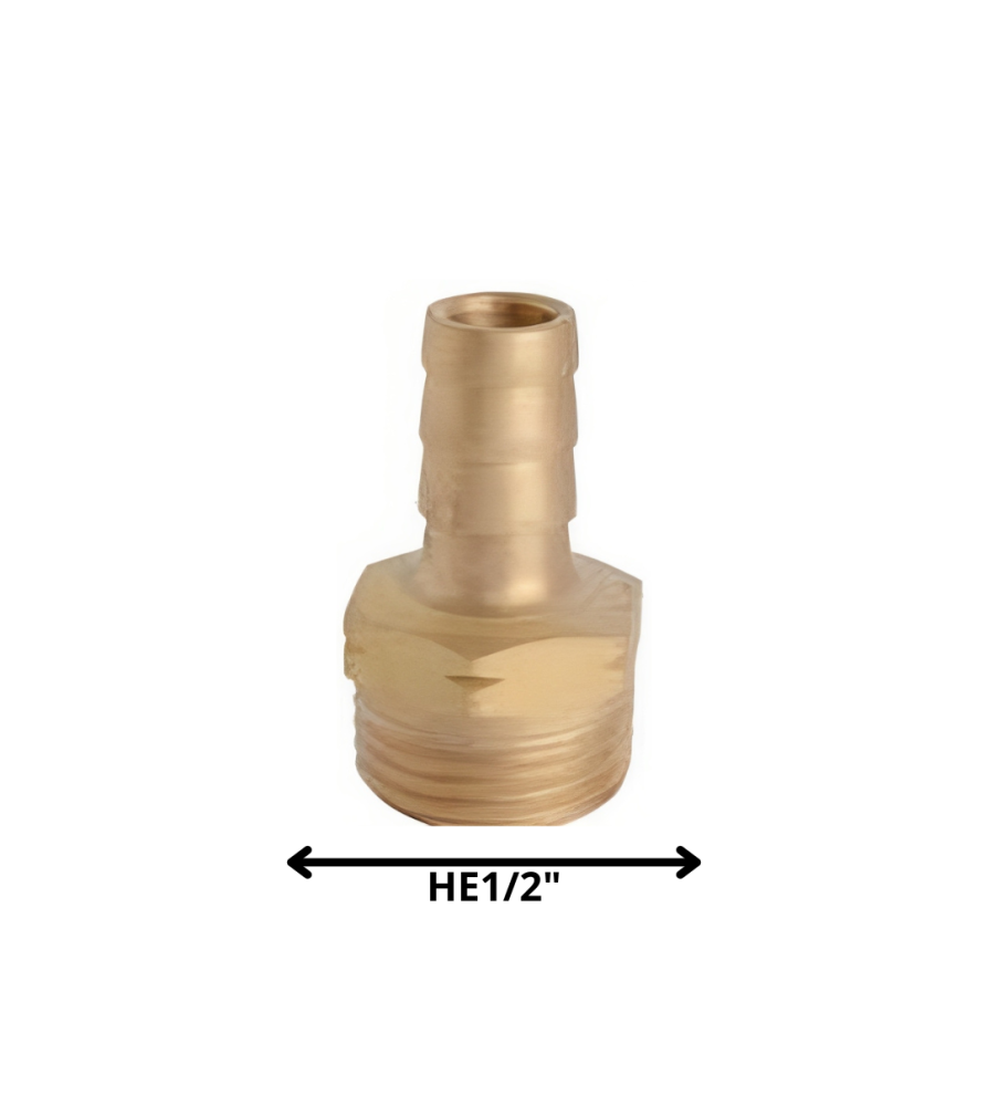Terminal Bronce Presion 1/2 He X 3/8 Tetilla