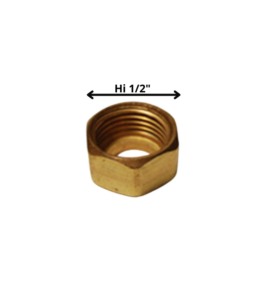 Tuerca Cola 1/2 Bronce Para Caneria 3/8"