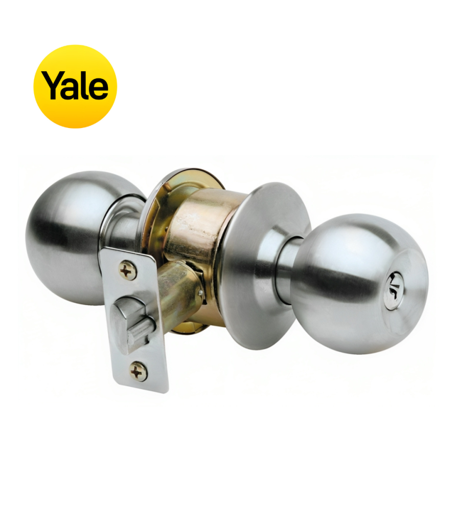Cerradura Yale Inox Acceso 134621 Pomo Inox-inox B