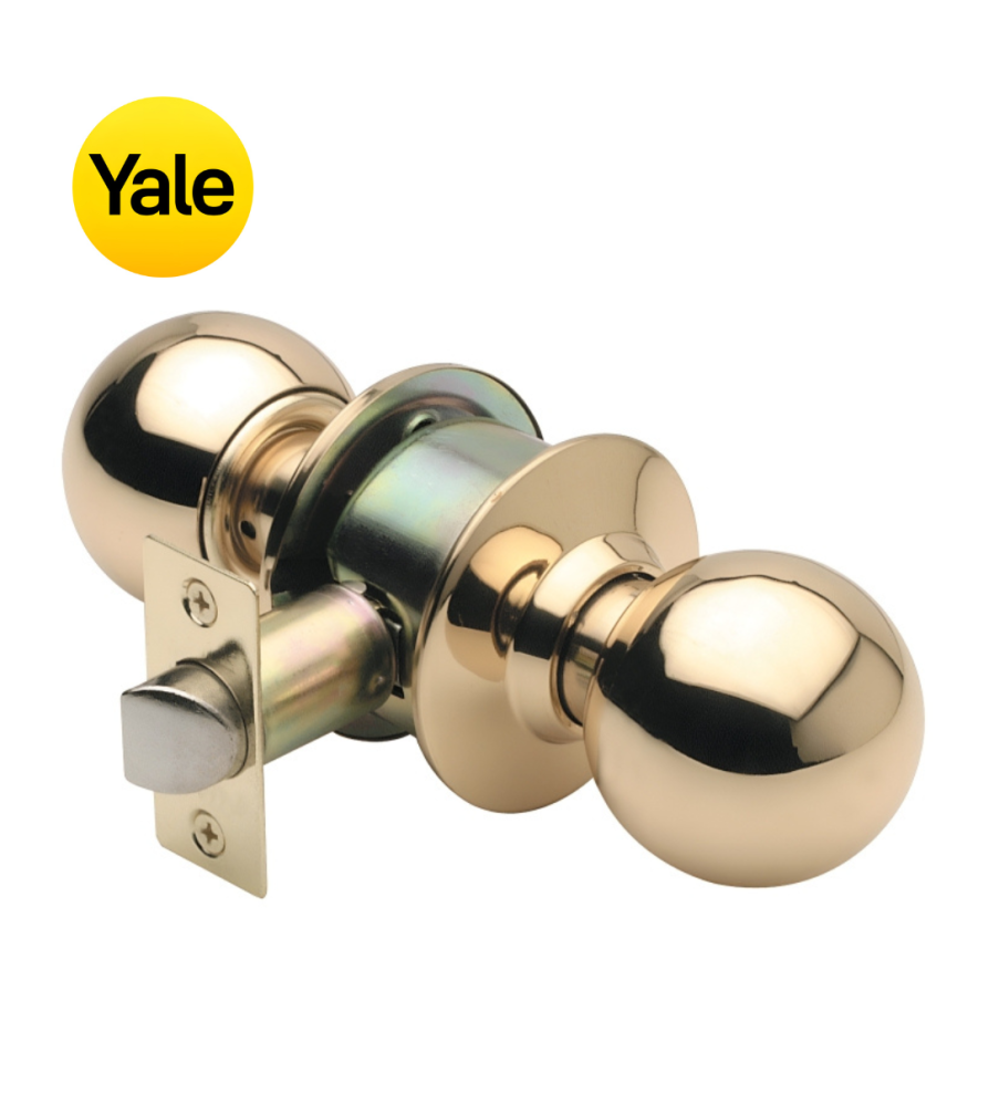 Cerradura Yale Br Simple Paso 134711 Pomo Br-br Bt