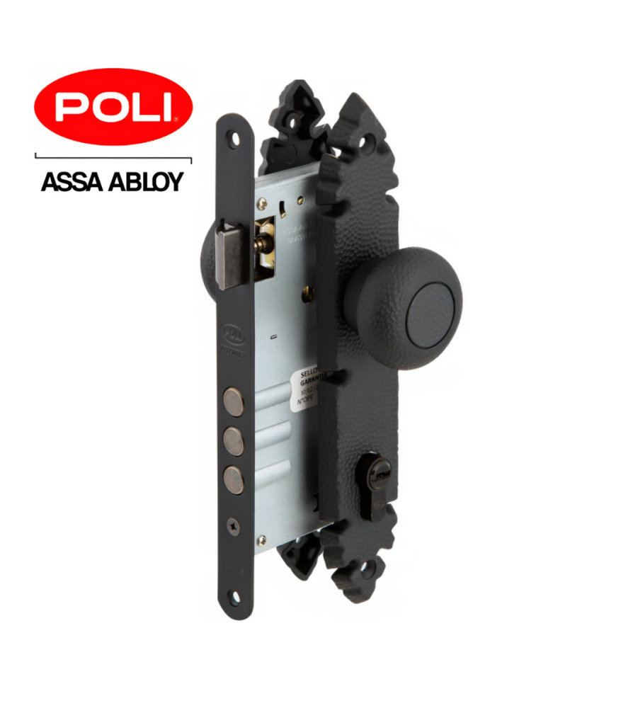 Cerradura Poli Br Rustico Pomo Acceso Ext Fijo 105