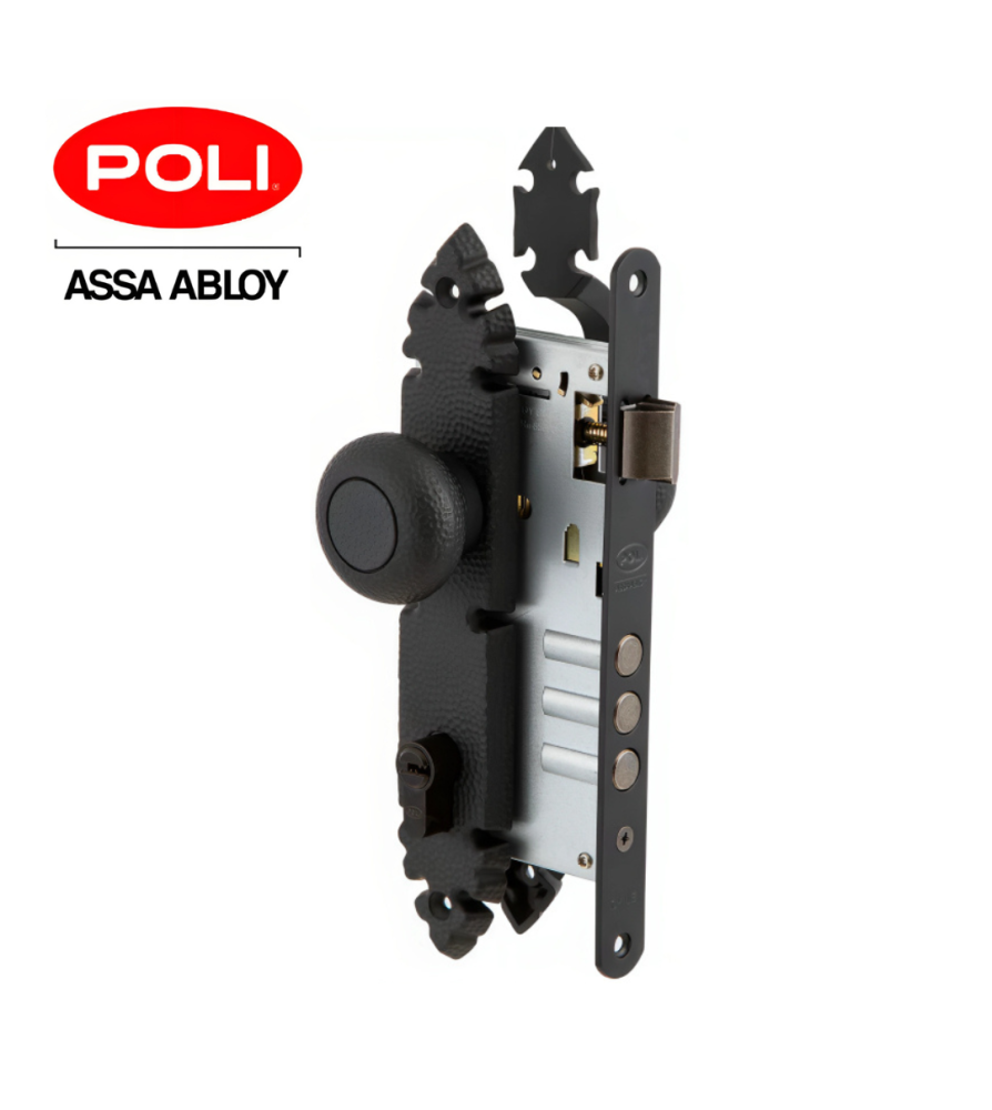 Cerradura Poli Br Rustico Pomo Acceso Cod 105121 T