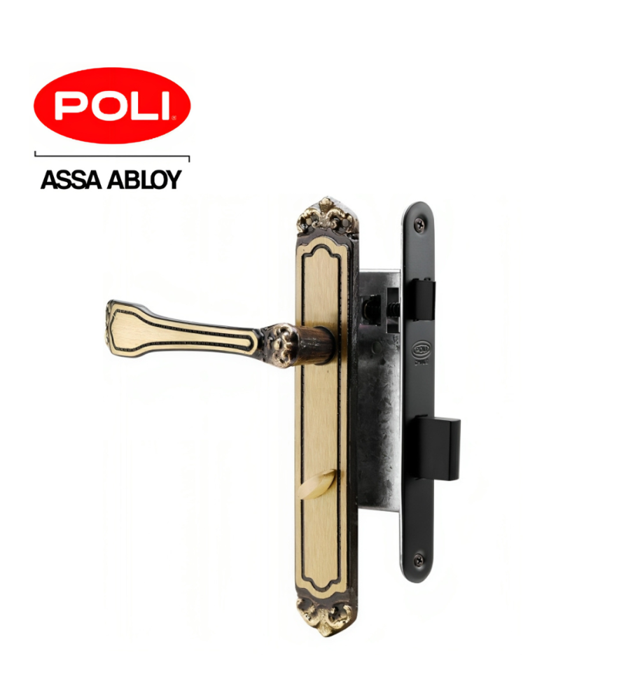 Cerradura Poli Barroca Br Envej Manilla Bano 10377