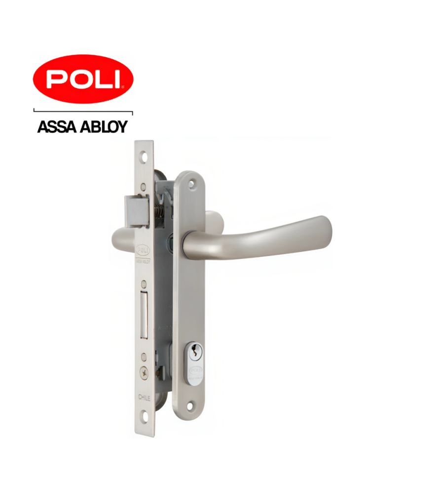 Cerradura Poli Embutida Puerta Aluminio Cod 104731