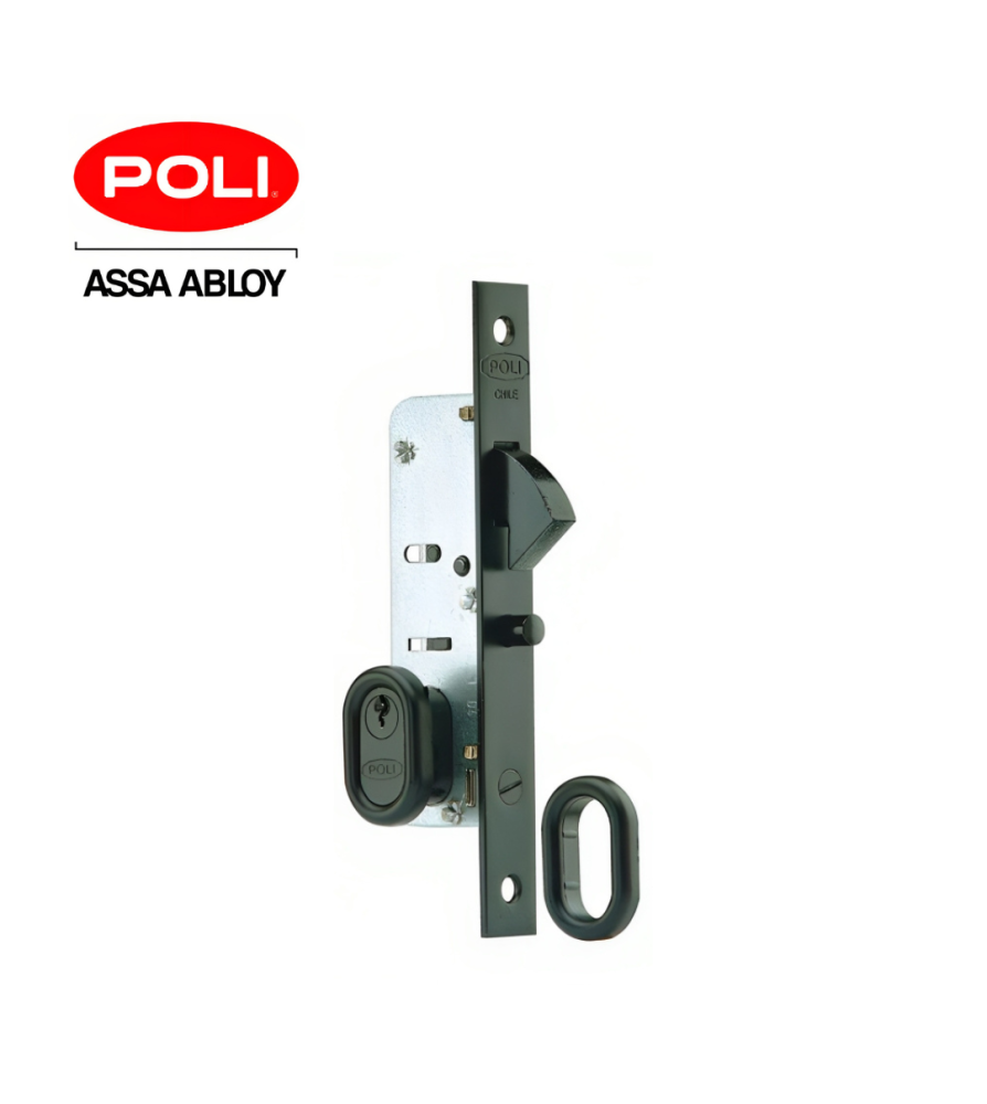Cerradura Poli Embutida Puerta Aluminio Cod 104781
