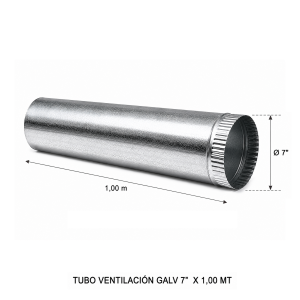Tubo Ventilacion Galv 7" X 1,00 Mt - Socodima.cl