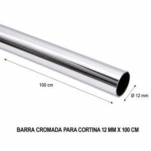 Barra Cromada Para Cortina 12 Mm X 100 Mt - Socodima.cl