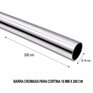 Barra Cromada Para Cortina 16 Mm X 200 Mt - Socodima.cl