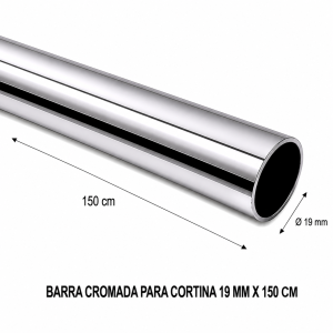 Barra Cromada Para Cortina 19 Mm X 150 Mt - Socodima.cl