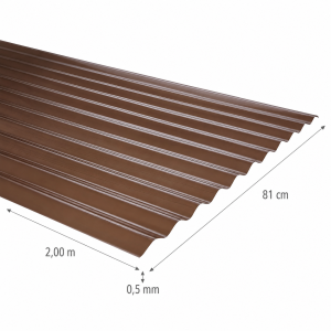 Policarbonato Onda Zinc Std Bronce 0,81 X 2,00 - Socodima.cl
