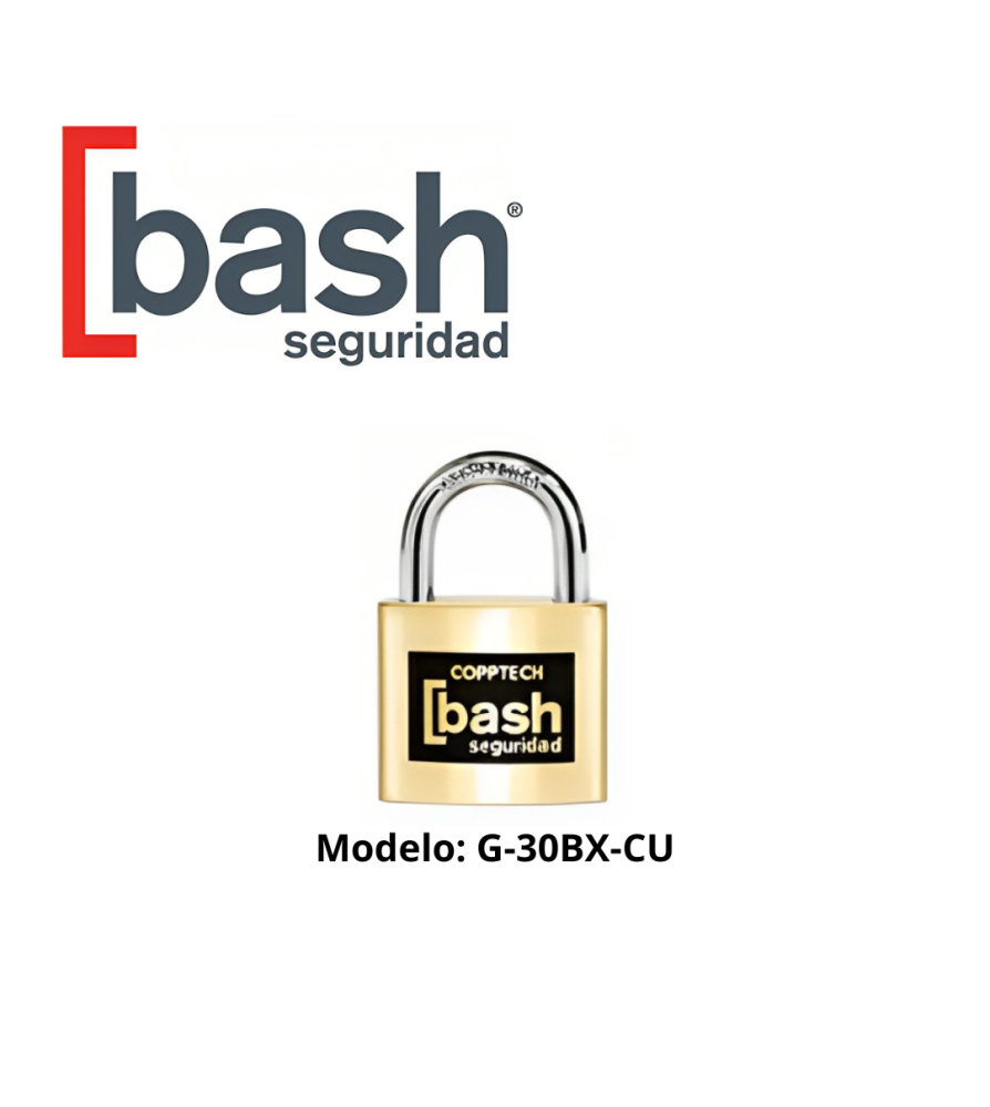 Candado Bash Bronce Forjado 30mm