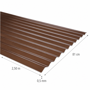Policarbonato Onda Zinc Std Bronce 0,81 X 2,50 - Socodima.cl