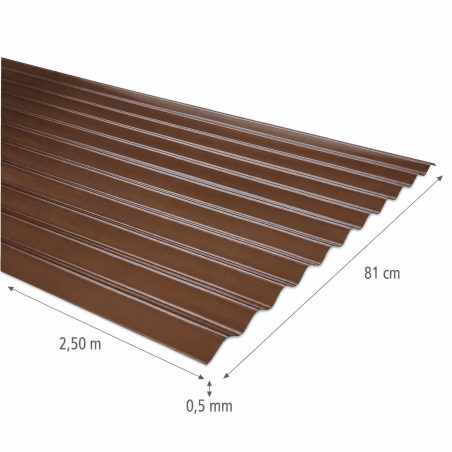 Policarbonato Onda Zinc Std Bronce 0,81 X 2,50 - Socodima.cl