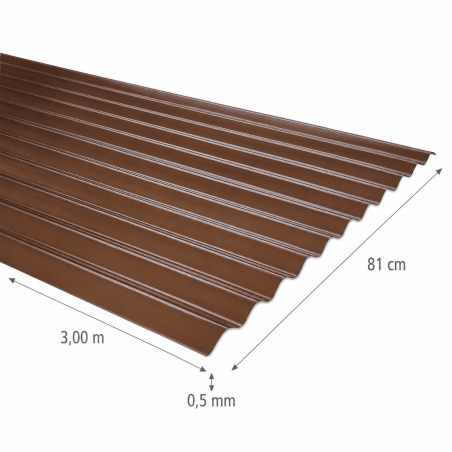 Policarbonato Onda Zinc Std Bronce 0,81 X 3,00 - Socodima.cl