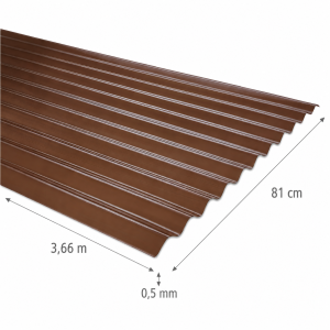 Policarbonato Onda Zinc Std Bronce 0,81 X 3,66 - Socodima.cl