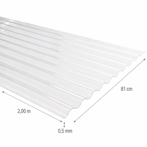 Policarbonato Onda Zinc Std Transparen 0,81 X 2 - Socodima.cl