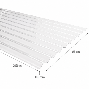 Policarbonato Onda Zinc Std Transparen 0,81 X 2 - Socodima.cl