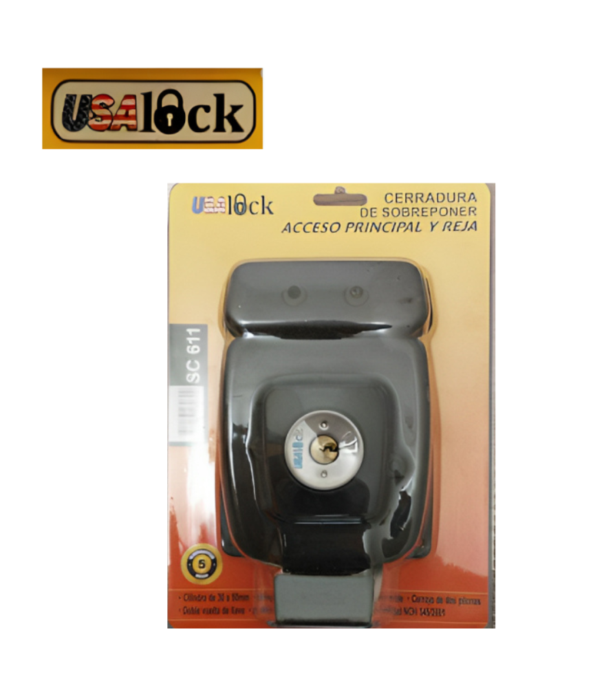 Cerradura Usalock Sobreponer Acceso Principal Y Re