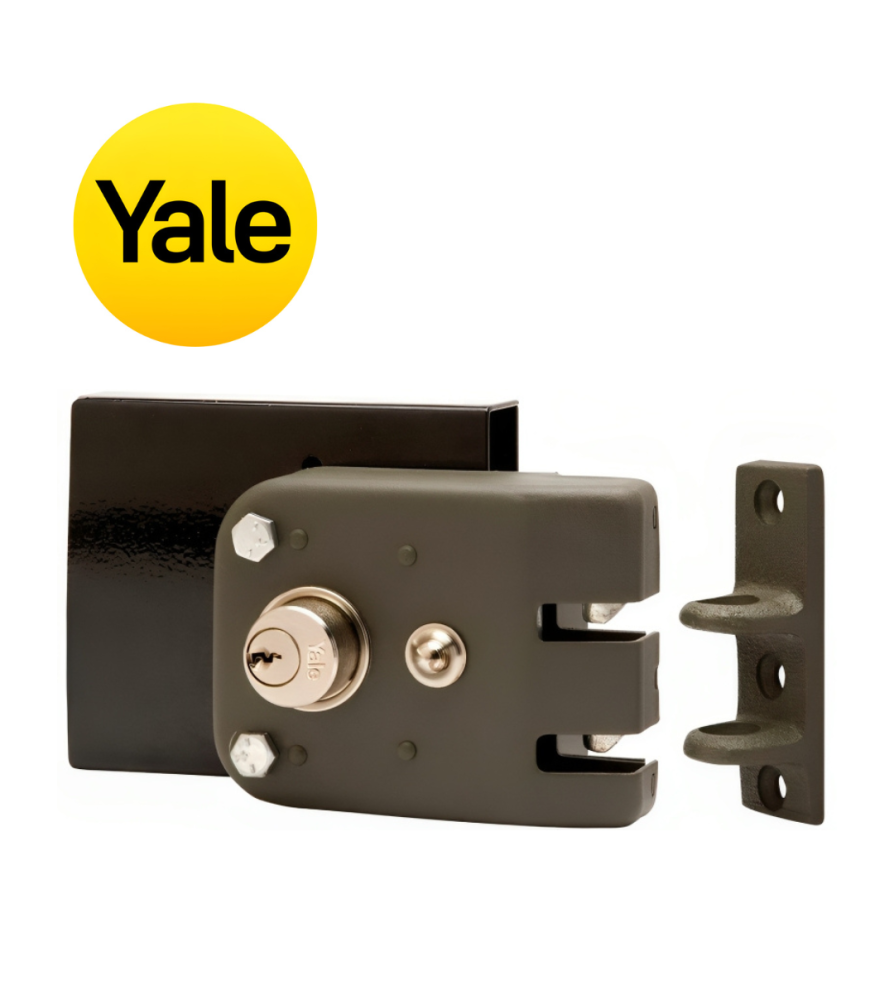 Cerradura Yale Corredera Derecha C/caja 135811 Gri