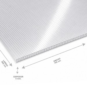 Policarbonato Alveolar 105 X 290 X 04 Mm Transpare - Socodima.cl