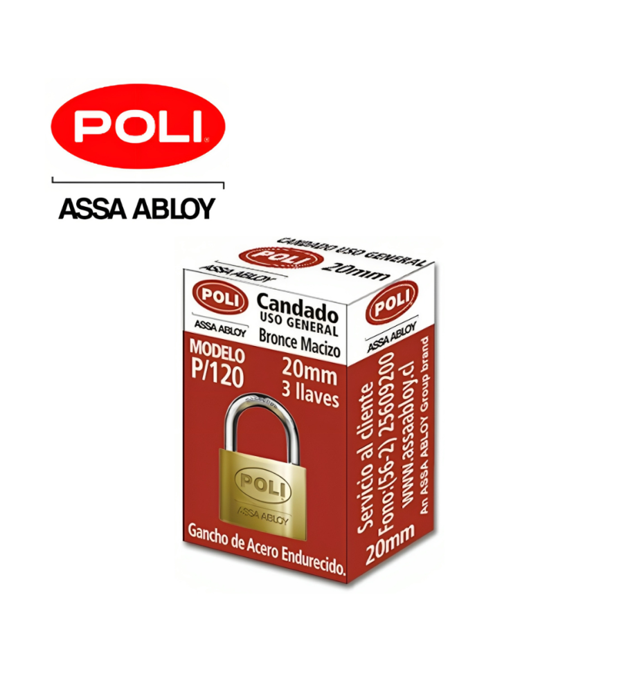 Candado Poli P120 Bronce 20 Mm 137190 Eco Caja