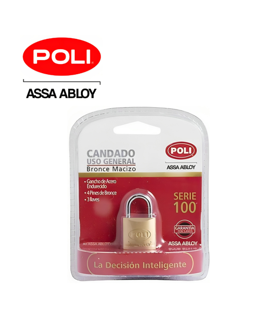 Candado Poli P125 Bronce 25 Mm 137201 Eco Blister