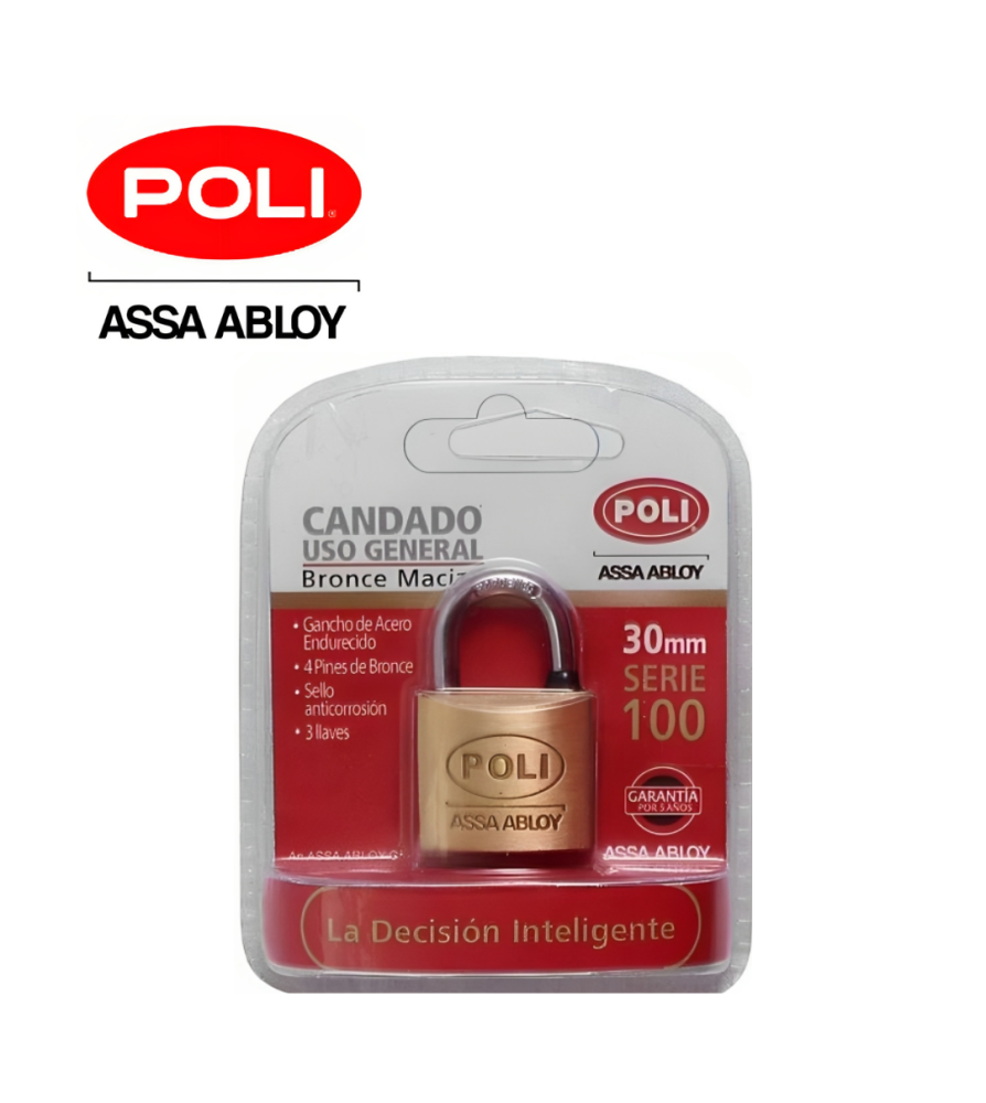 Candado Poli P130 Bronce 30 Mm 137211 Eco Blister