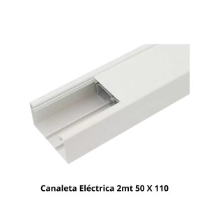 CANALETA ELECTRICA PVC BLANCA 2MT 50 X 100