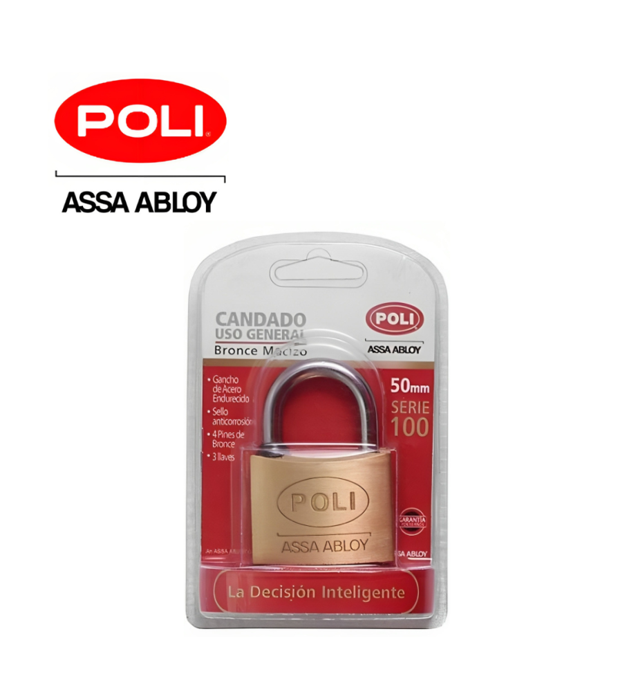 Candado Poli P150 Bronce 50 Mm 137231 Eco Blister