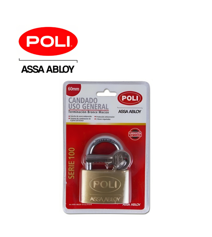 Candado Poli P160 Bronce 60 Mm 137241 Eco Blister