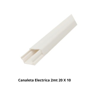 CANALETA ELECTRICA PVC BLANCA 2MT 10 X 20