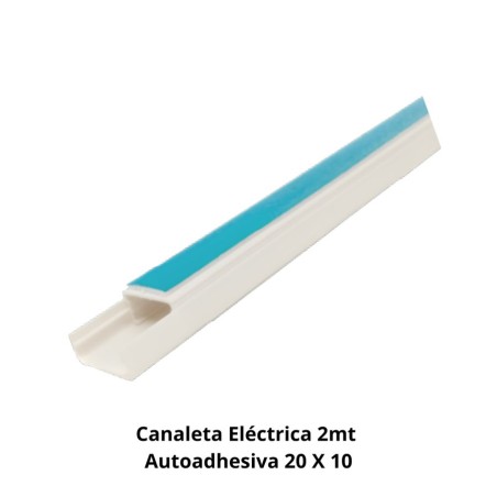 CANALETA ELECTRICA 2MT AUTOADHESIVA 10 X 20