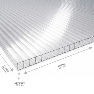 Policarbonato Alveolar 210 X 290 X 10 Mm Transpare - Socodima.cl
