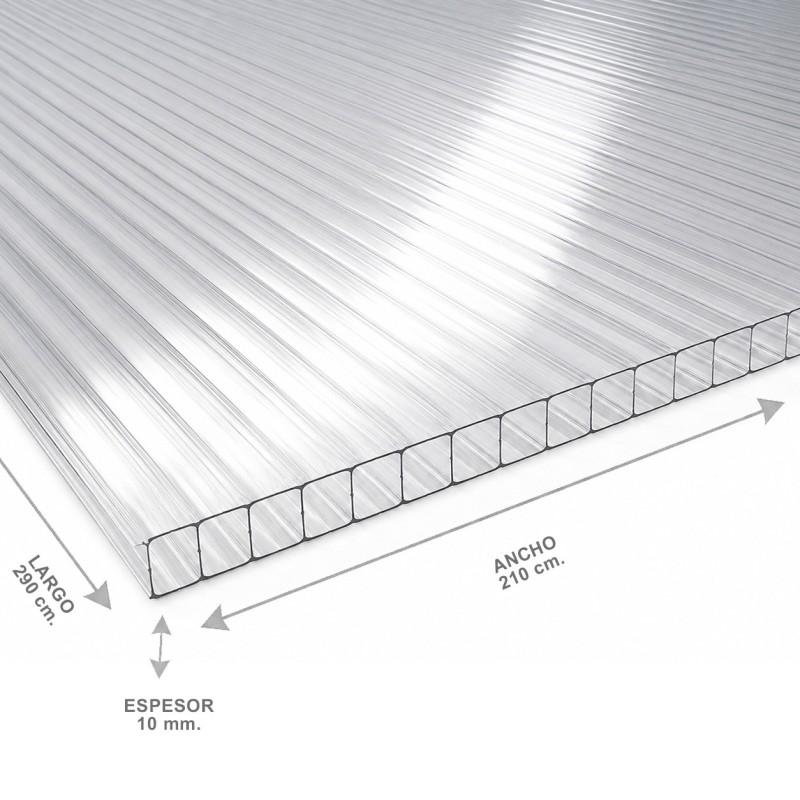Policarbonato Alveolar 210 X 290 X 10 Mm Transpare - Socodima.cl