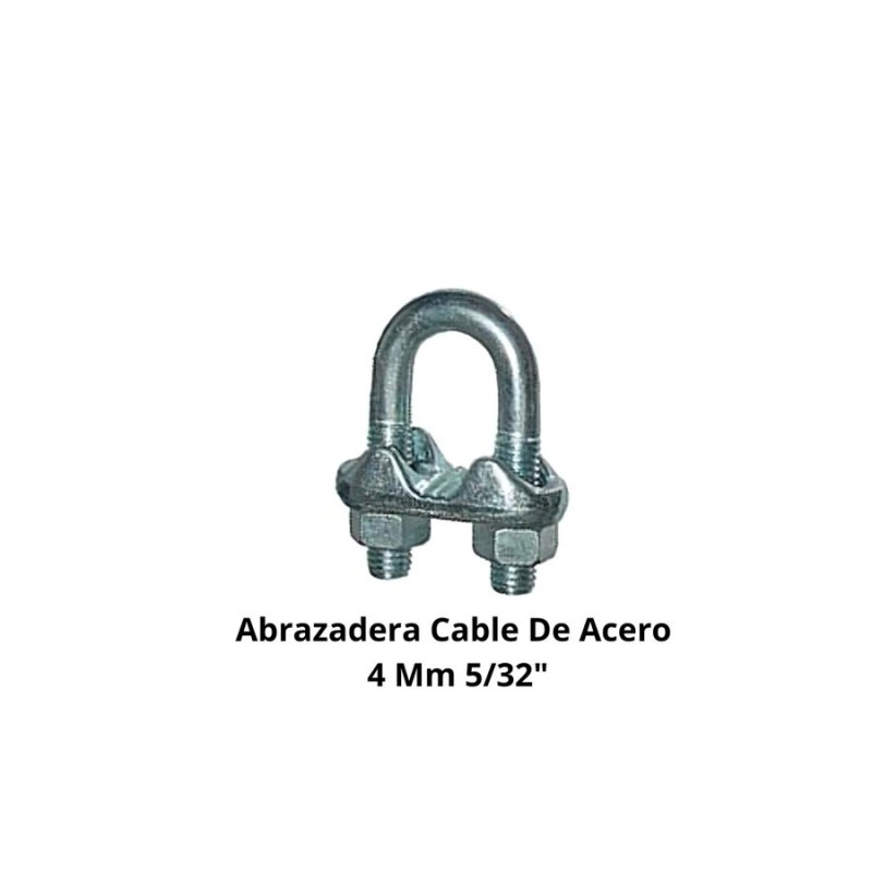 ABRAZADERA CABLE DE ACERO 4 MM 5/32"