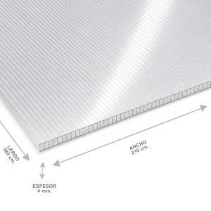 Policarbonato Alveolar 210 X 580 X 04 Mm Transpare - Socodima.cl