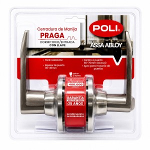 CERRADURA POLI PRAGA 160351 MANILLA INOX OF-DOR - Socodima.cl