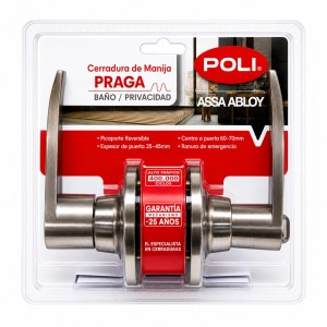 CERRADURA POLI PRAGA 160361 MANILLA INOX BAÑO - Socodima.cl
