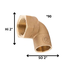 Codo Bronce So Hi 2"