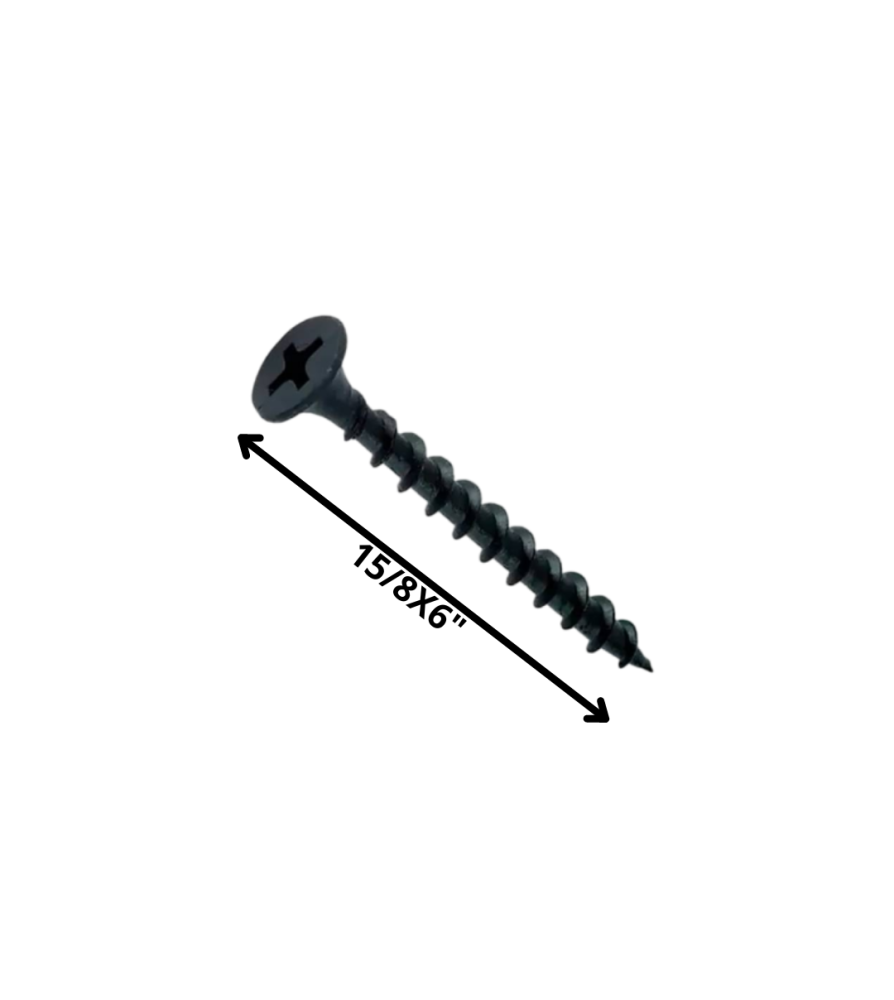 Tornillo Volcanita Trompeta H/ct 15/8 X 6 Negro